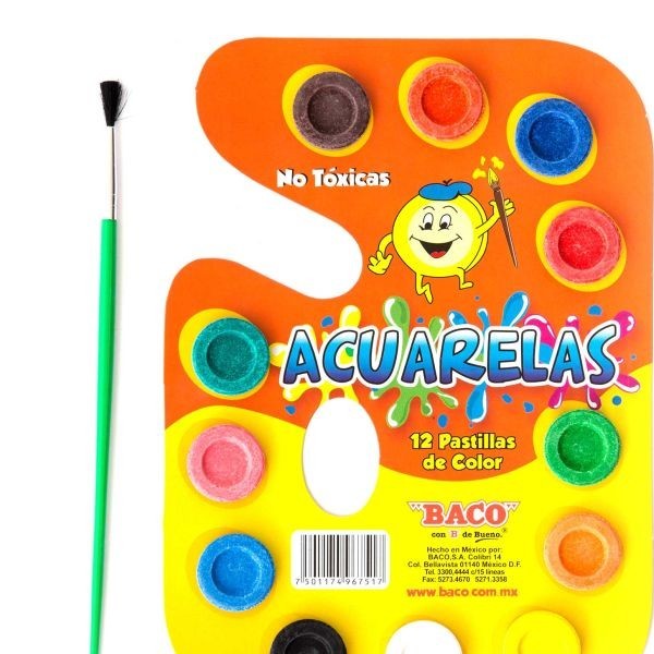 ACUARELA CARTON C12 BACO C.100